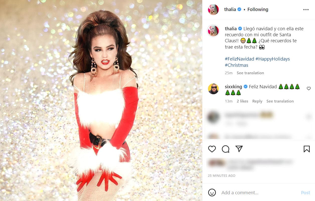 <b>Thalía</b> publicó esta fotografía de antaño para preguntar a sus millones de seguidores sobre los recuerdos que tienen de esta esta especial fecha.