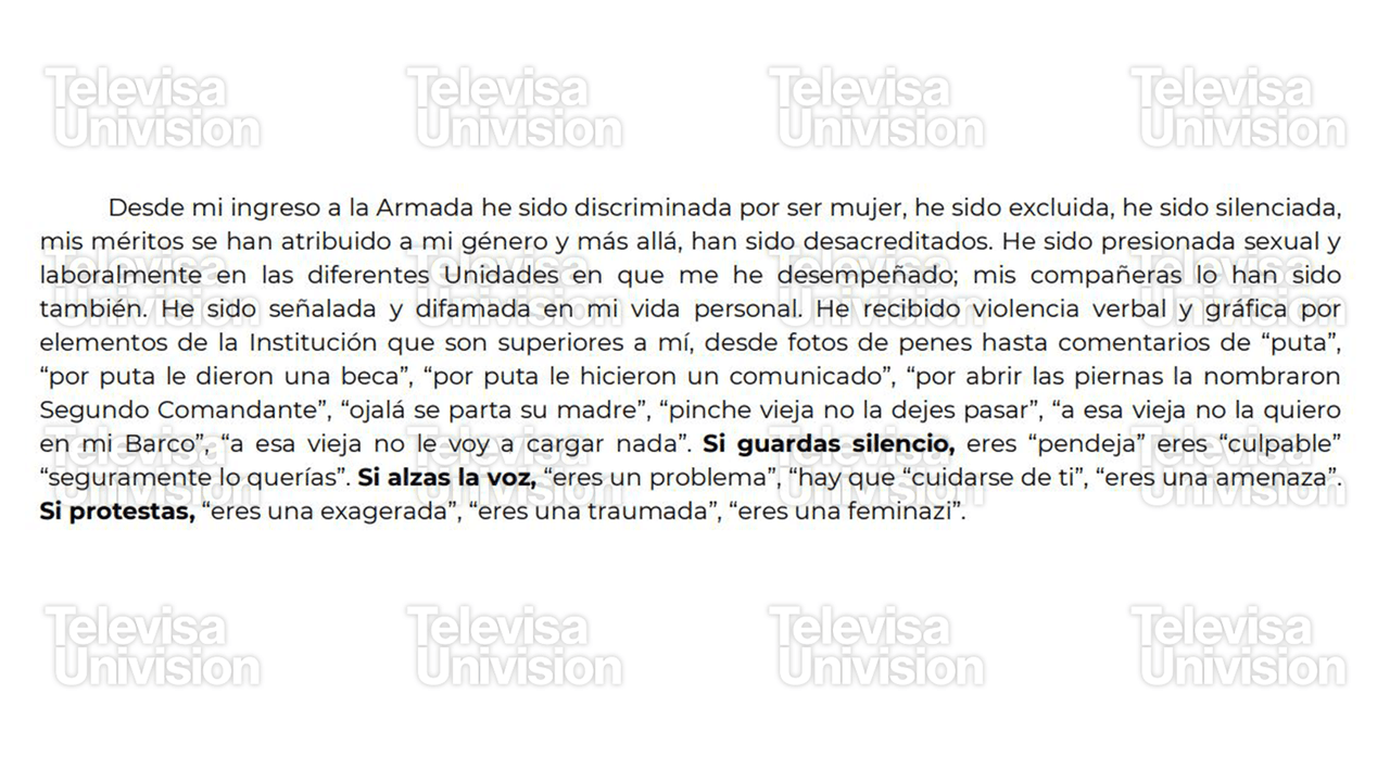 Fragmento de queja de Gloria Cházaro