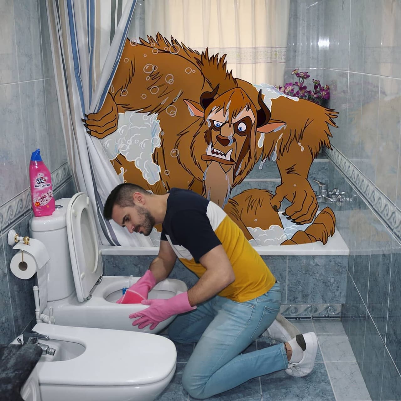 Samuel Manzanera Blasco ilustra su día a día a lado de personajes Disney: fotos