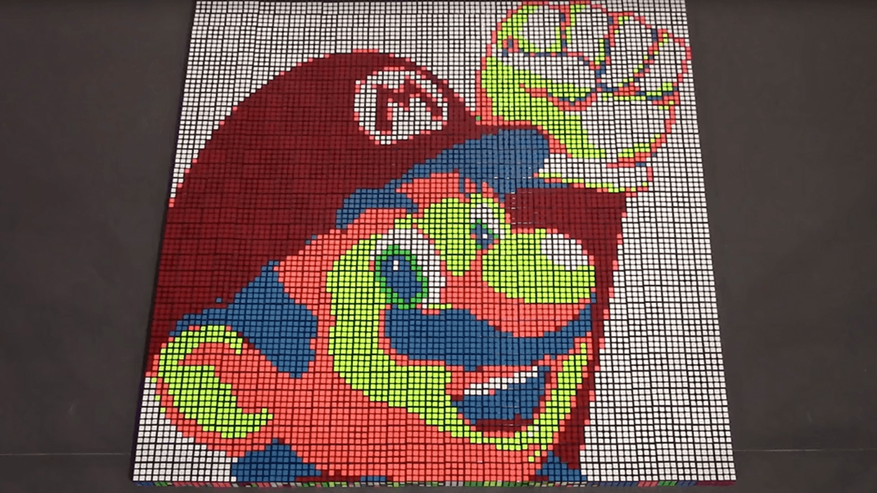 Some Genius Created A Mario Stop Motion Video Using Rubik's Cubes