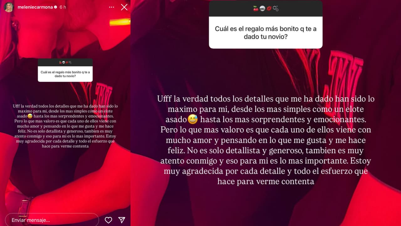 En esta respuesta, Melenie Carmona dio nuevos detalles sobre su misterioso novio.