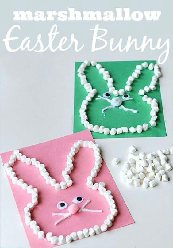 Making this Marshmallow Easter Bunny is fun and tasty. Make sure you save enough marshmallows to make your bunny. Those little suckers have a habit of disappearing into hungry bellies.