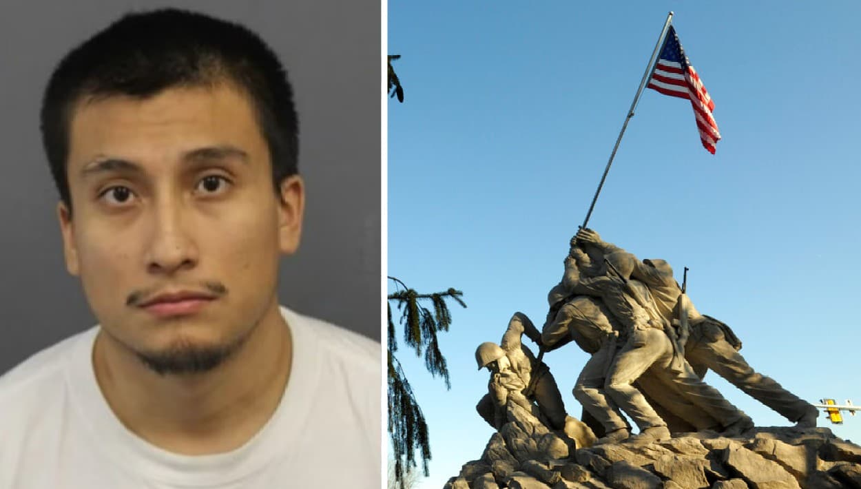 Exbeneficiario de DACA el detenido por degollar estatua de Iwo Jima en Quantico