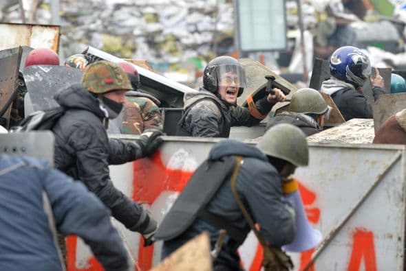 El 18 de febrero furiosos choques se registraron en Kiev que dejaron al menos 26 muertos.