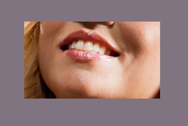 Comenzamos con su sonrisa. Esos labios tiernos y bellos te van a encantar.