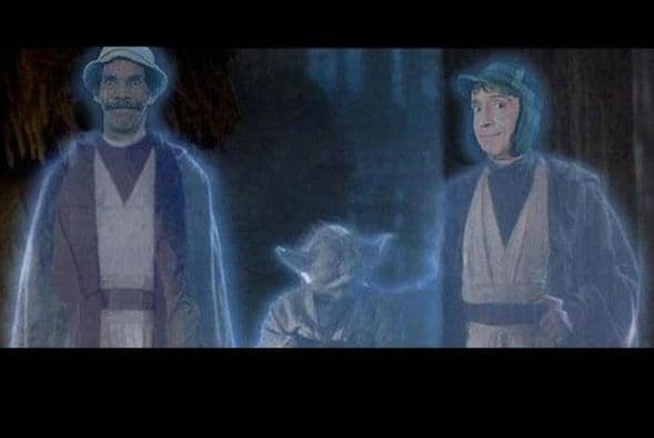 Otros usuarios mezclaron la saga Star Wars juntando a El Chavo, Don Ramón y Jedi. (Fotografía tomada de Twitter)