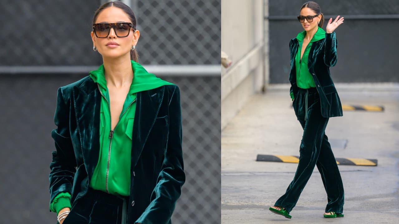 Con este look apareció Eiza González en 'Jimmi Kimmel live!'.