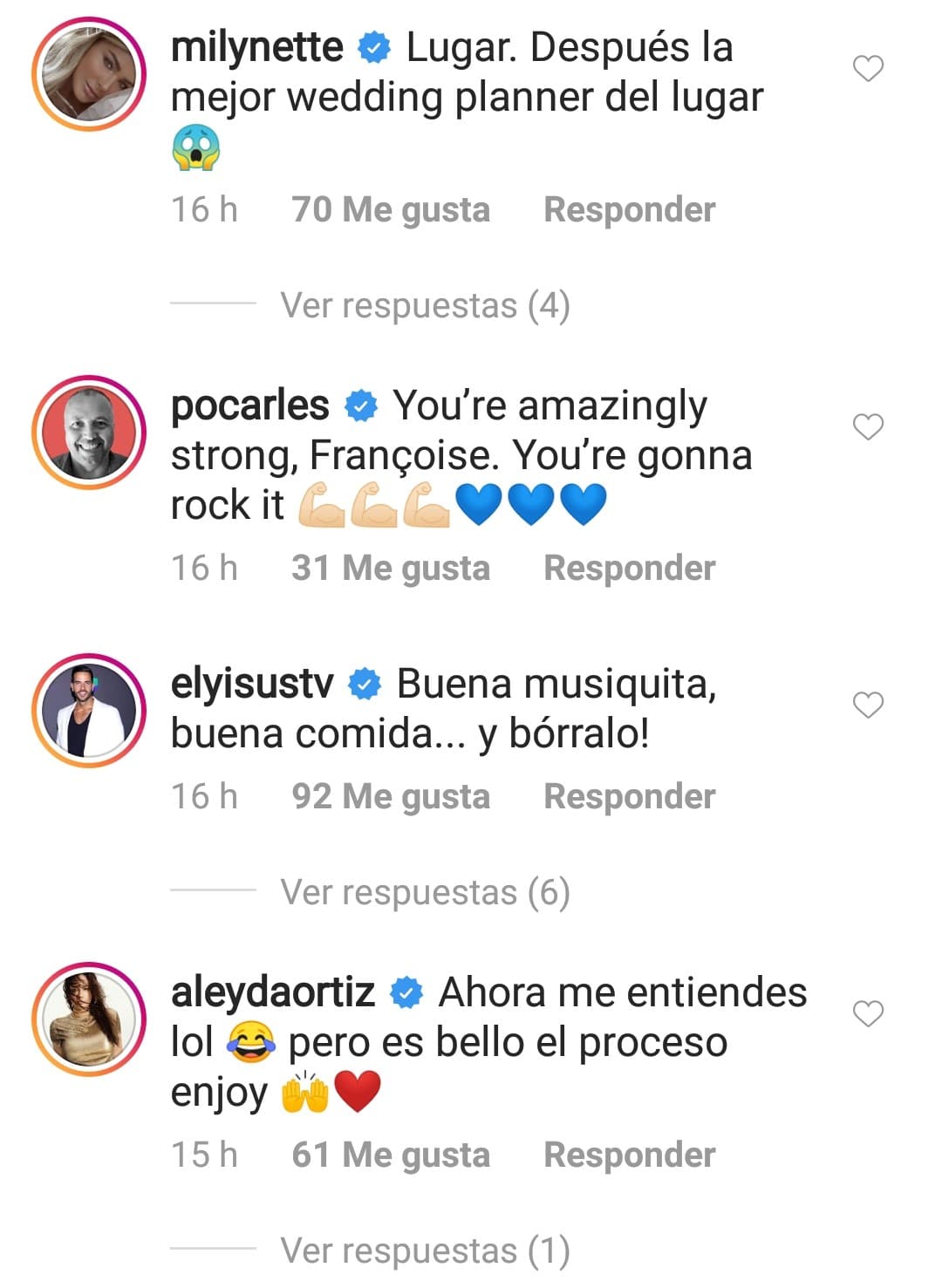 Migbelis Castellanos, Aleyda Ortiz y Yisus Díaz también aconsejaron a Francisca para sacarla del apuro.