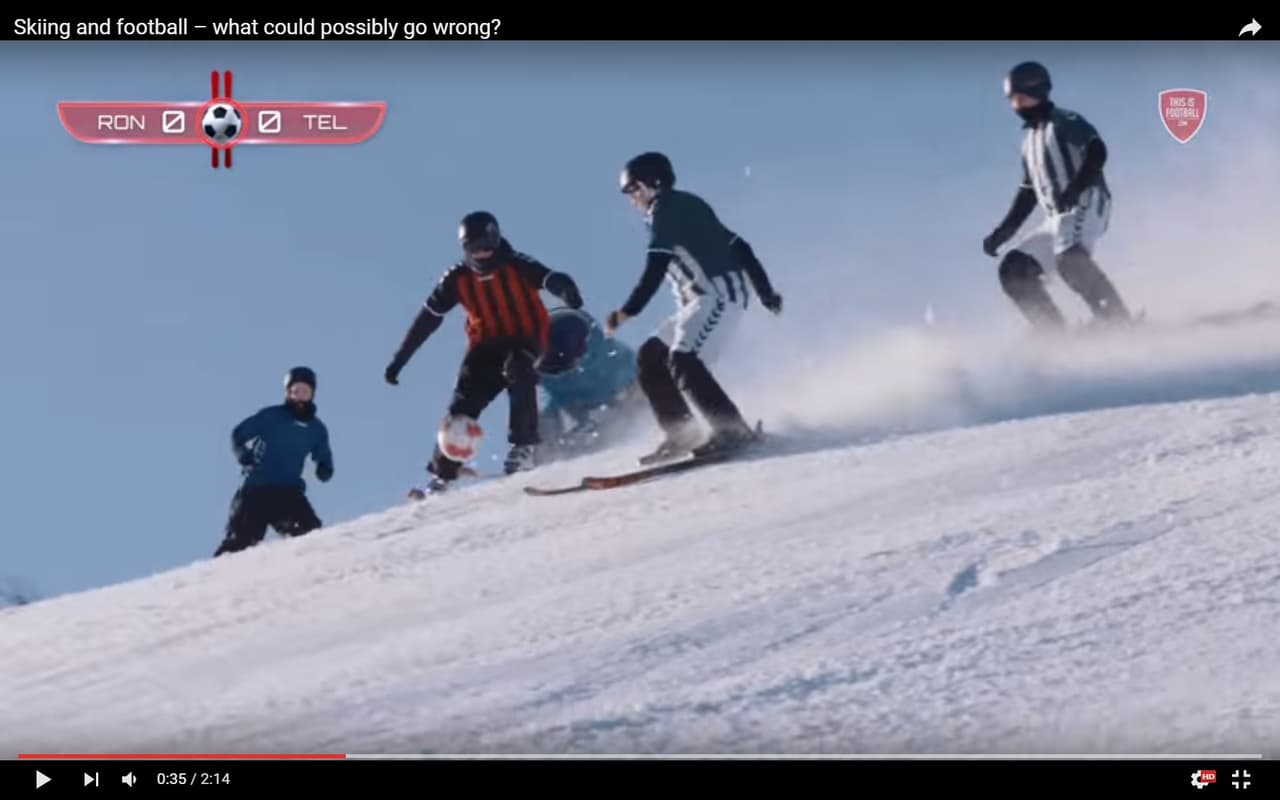 ¿Se puede esquiar y jugar futbol al mismo tiempo?