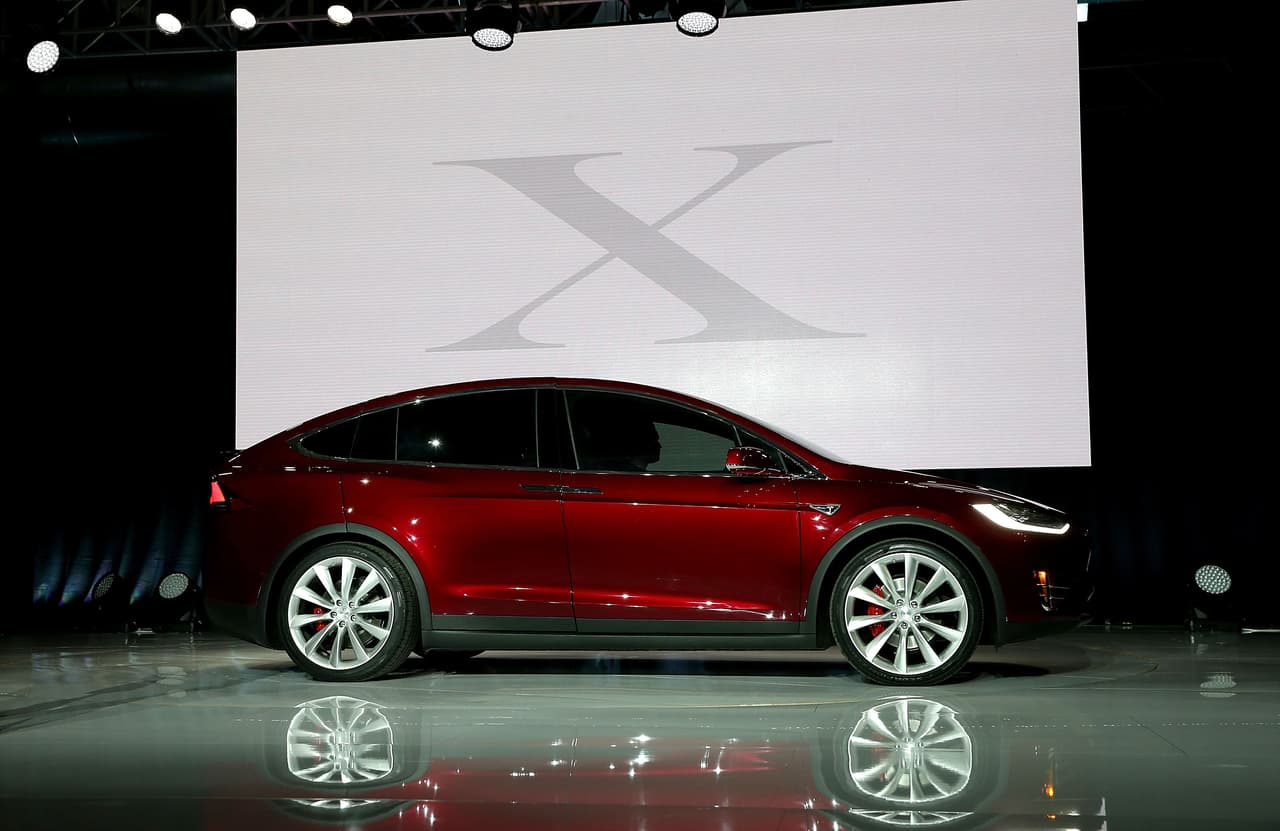 La crossover Tesla Model X en su lanzamiento el 29 de Septiembre de 2015 en Freemont, CA