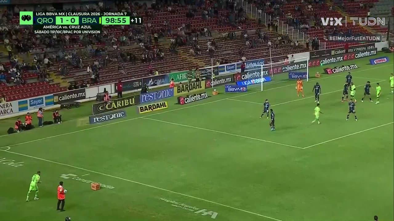 ¡Bravos empata al minuto 100 por la vía penal, Estupiñan anota!