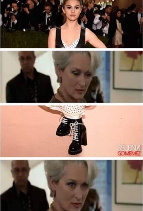 Pero en las redes los fanáticos no se midieron, pues el genio creativo hasta puso en la mira a la famosa Miranda Priestly, quien no pudo evitar echar una mirada despectiva al desatino de 'Sel'.