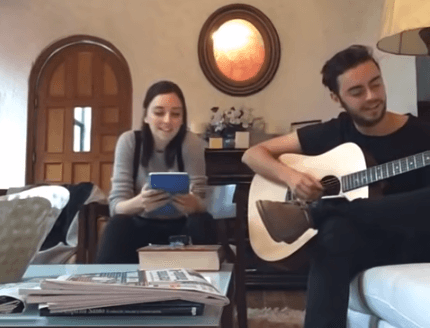 Ocasionalmente ha aparecido tocando la guitarra en algunos videos junto a su hermana.