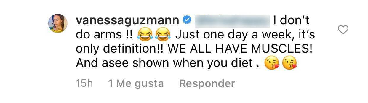 Contrario a lo que otros tantos de sus fans podrían pensar, la actriz de 44 años admitió que solo hace rutina de brazo "un día a la semana" y atribuyó la tonificación de esa parte de su cuerpo a la dieta que lleva a cabo. 
<br>