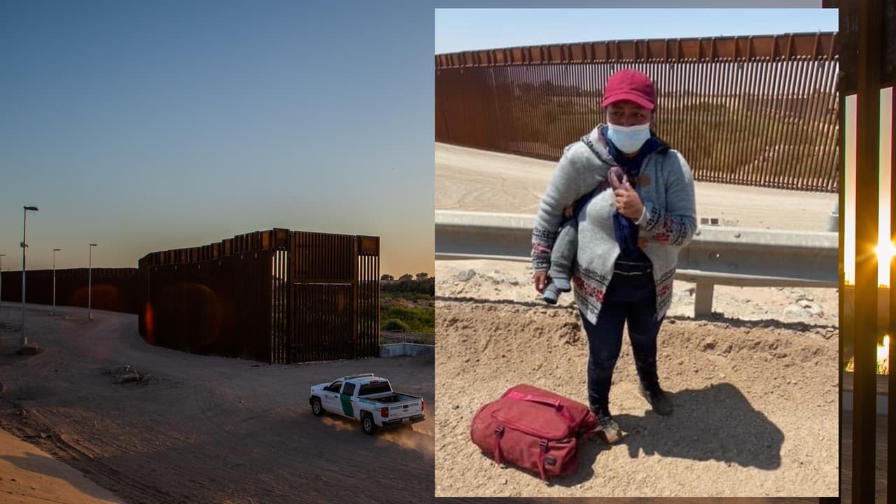Así fue encontrada la madre con el bebé cargado a sus espaldas como si fuera morral en el área de Yuma, los agentes expresan la preocupación por la decisión de los padres de arriesgar la vida de sus hijos cuando las temperaturas en el desierto superan los 100°F.