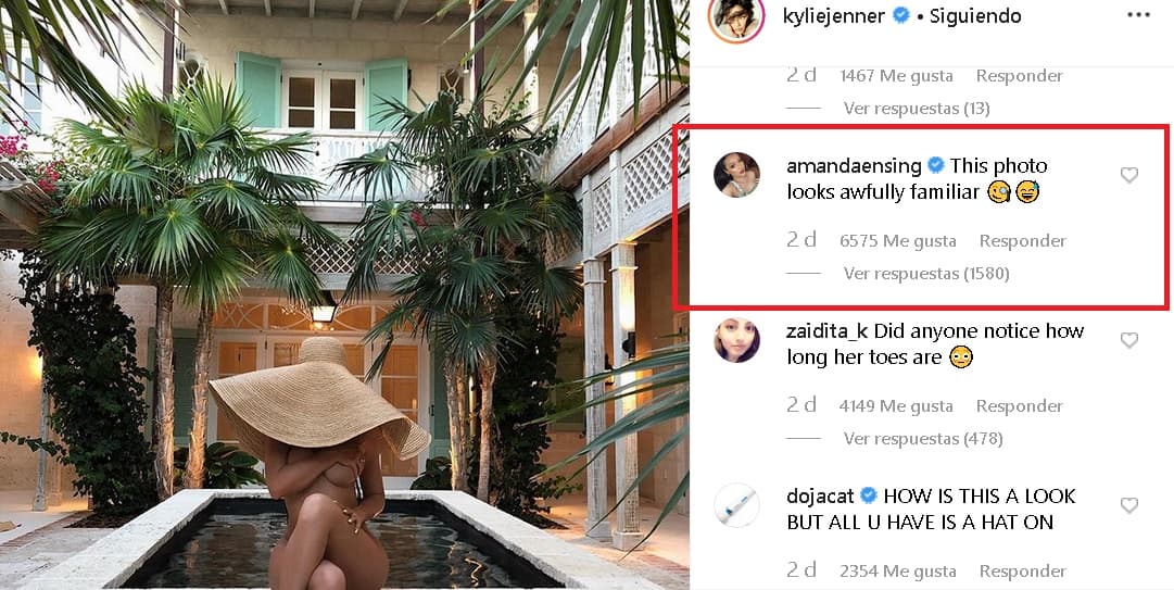 <b>"Esta foto se ve terriblemente familiar"</b>, fue el comentario que dejó Amanda para Kylie.
<br>