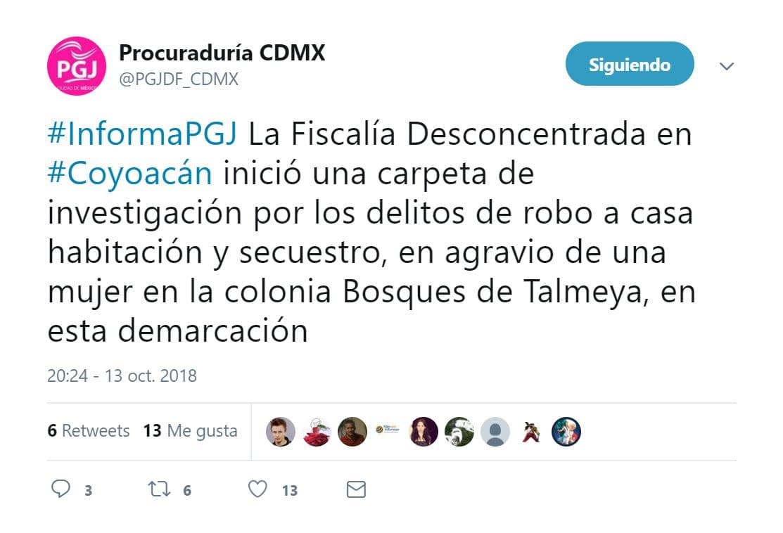 La fiscalía en Coyoacán hizo público que manera inmediata que
<b> se ocuparían del caso de Betty Monroe sin mencionar su identidad.</b>
<br>