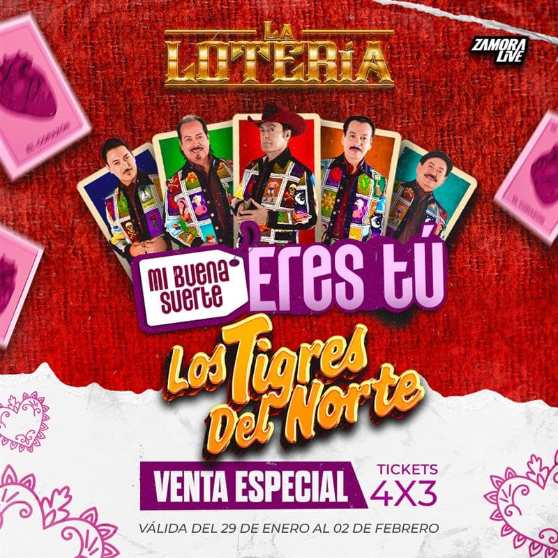 Celebra San Valentín con Los Tigres del Norte!! No te pierdas la gran venta especial de boletos!!