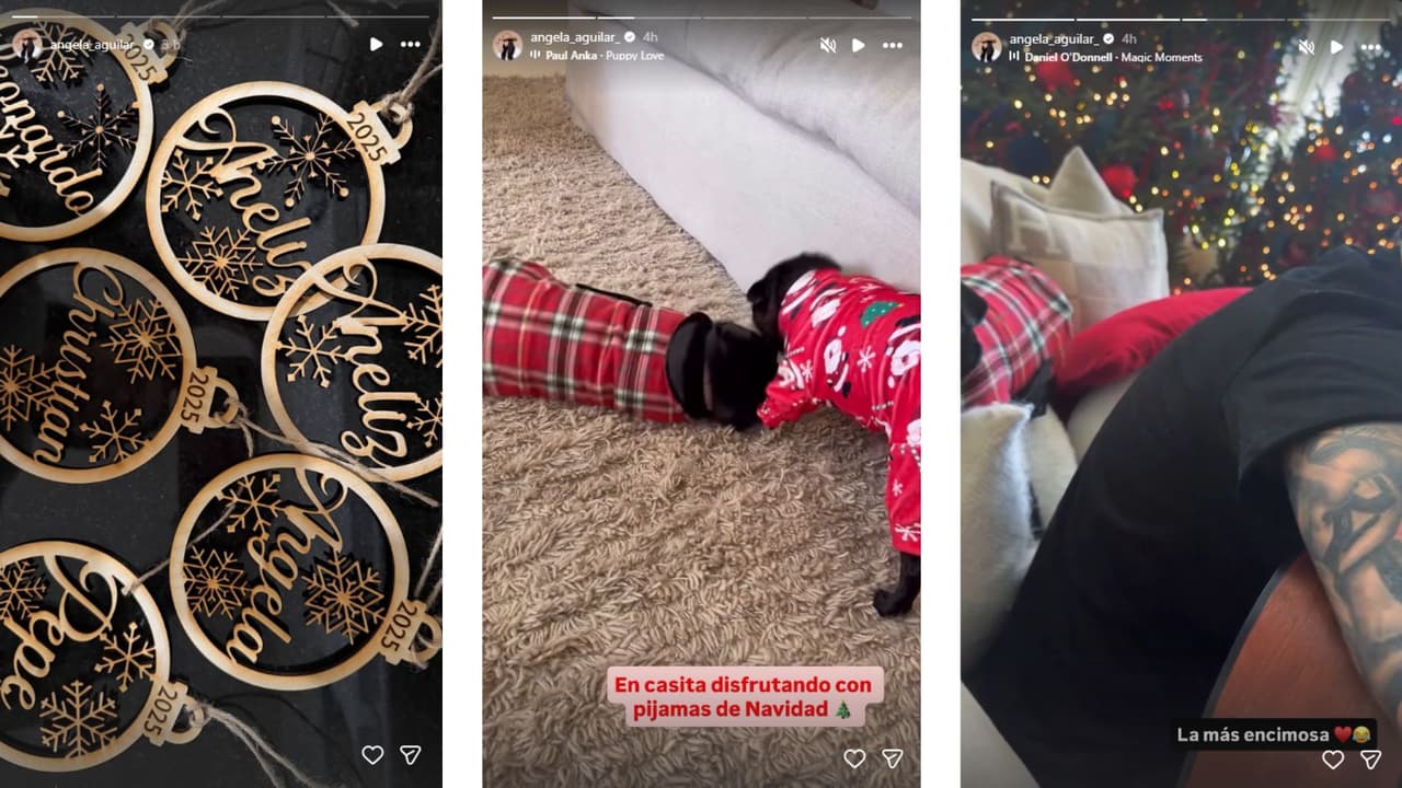 Ángela Aguilar mostró que el espíritu navideño ya llegó a su hogar con Nodal.