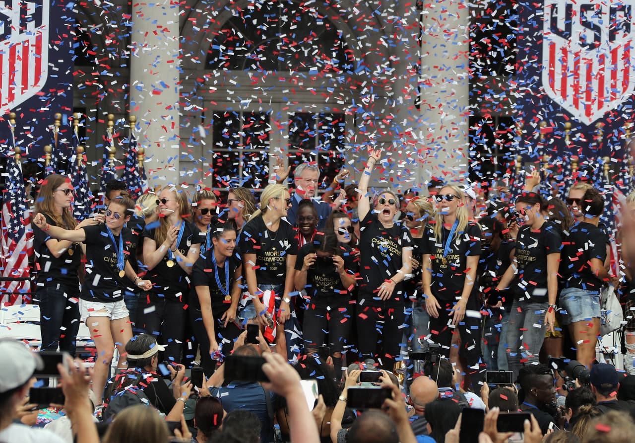 Desfile en honor de la selección fememina de EEUU