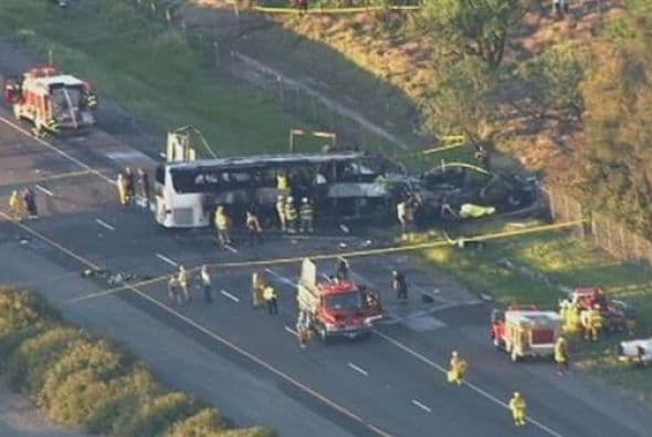 Autoridades cerraron un tramo de la carretera interestatal 5, en California. Imagen tomada de Twitter.