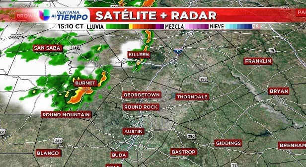 Tormentas eléctricas se dirigen hacia los condados de Williamson