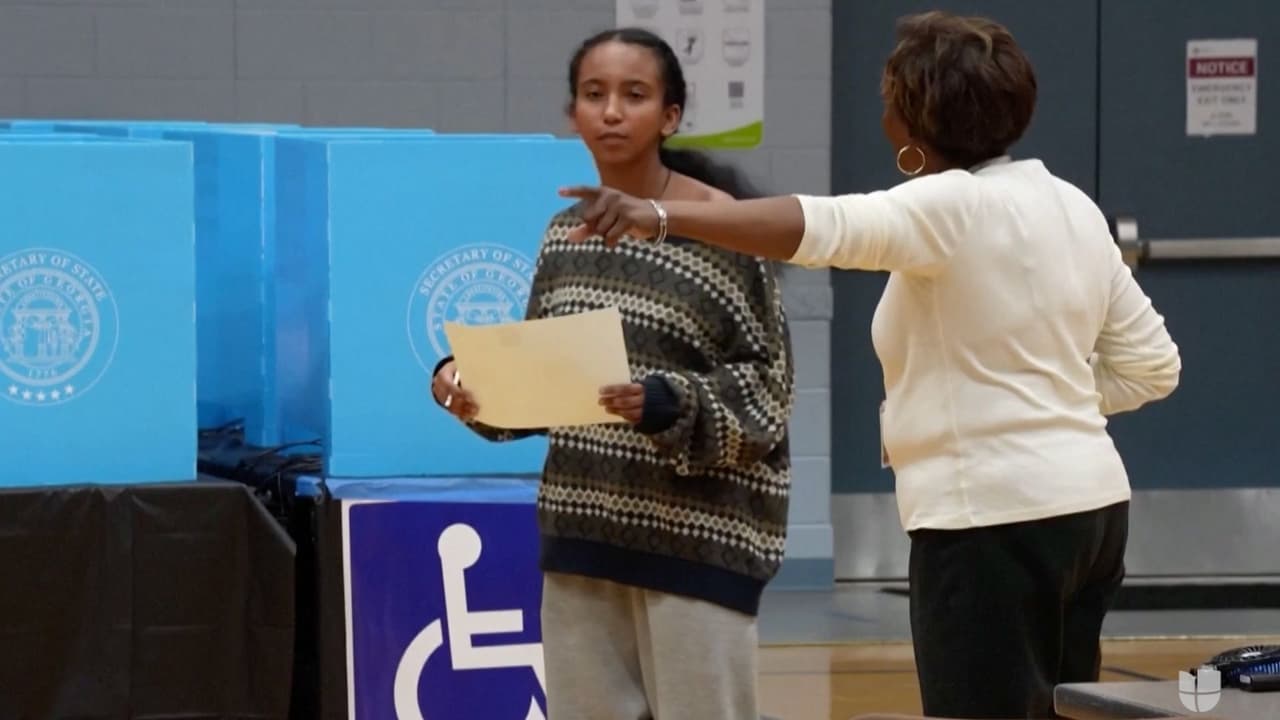 La última votante en colegio electoral de Georgia votó por Harris