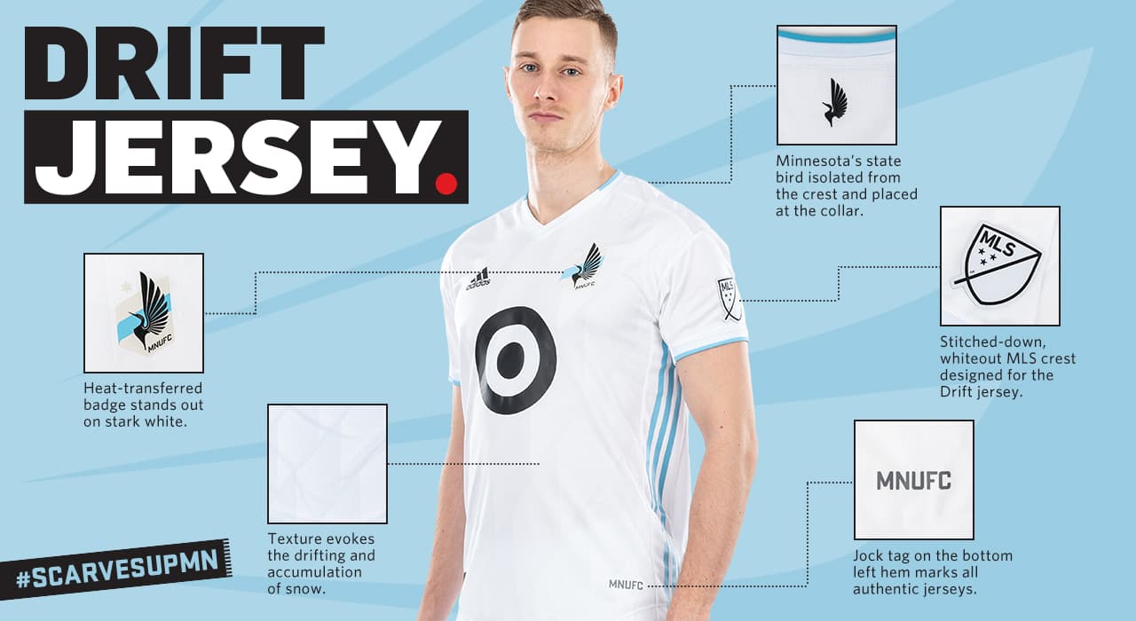 La nueva camisa mantiene muchos de los elementos de identidad de 'los Loons'. La mayor novedad es el blanco níveo del uniforme. (Minnesota United FC)