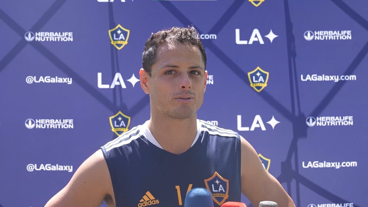 Javier Hernández habló en zona mixta previo al clásico de Los Ángeles este sábado.
