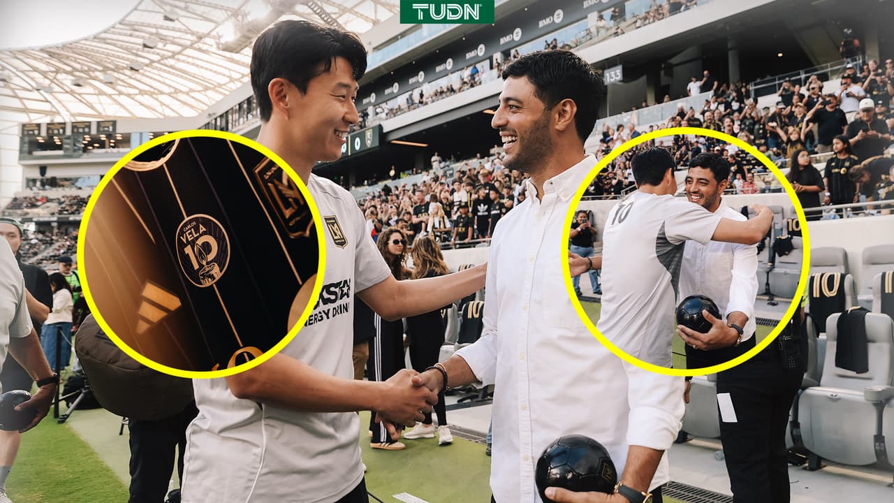 Carlos Vela recibe homenaje y se encuentra con Son Heung-min