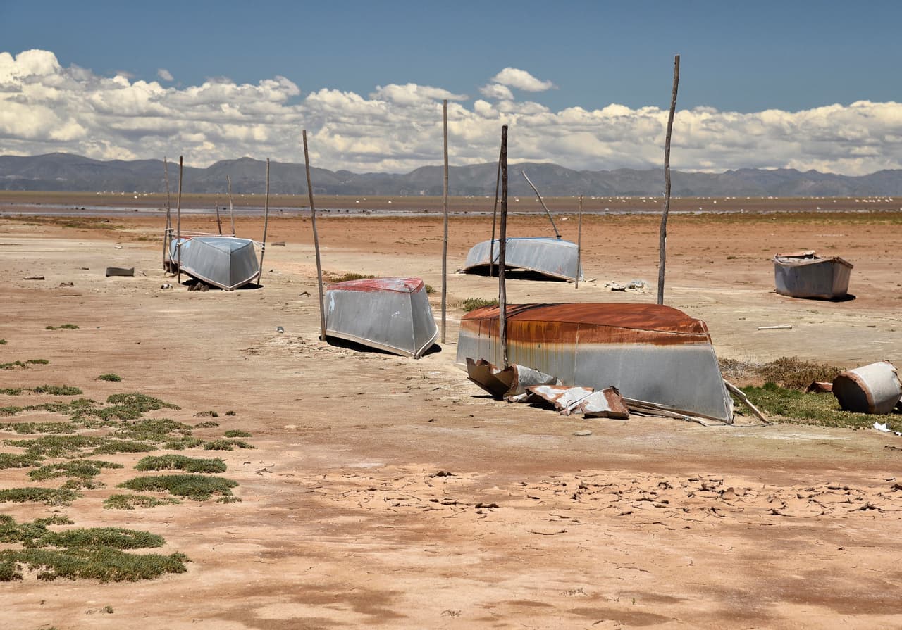 Si eso sucede, también hará falta tiempo para que se recuperen los ecosistemas. Por el momento, quienes vivían del lago y migraron siguen sin poder volver porque el Poopó sigue sin tener peces. En los dos años de regresión del lago, los barcos de los pescadores se oxidaron y estropearon por el sol y por el viento.
