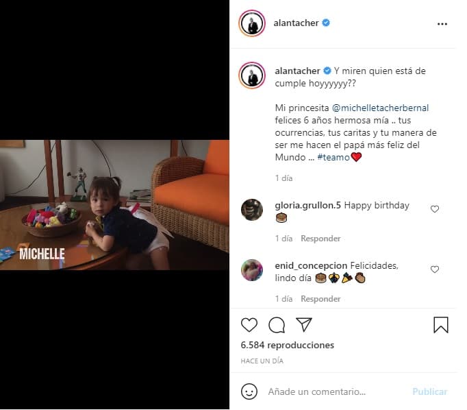 Antes de celebrarla en casa, nuestro conductor dijo ser "el papá más feliz del mundo" y la felicitó por haber cumplido un año más de vida.