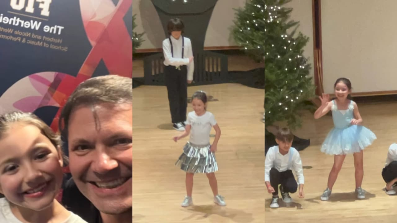 Nick Hernández compartió estas imágenes de su hija Amalia Victoria, quien habría participado en un festival navideño.