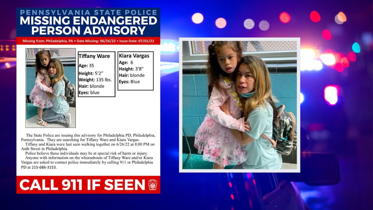 Policía busca a madre e hija de 6 años vistas por última vez en Filadelfia