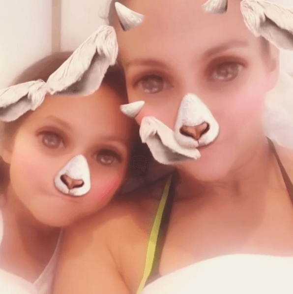 Esta aplicación la ha usado también para divertirse junto a su hija.