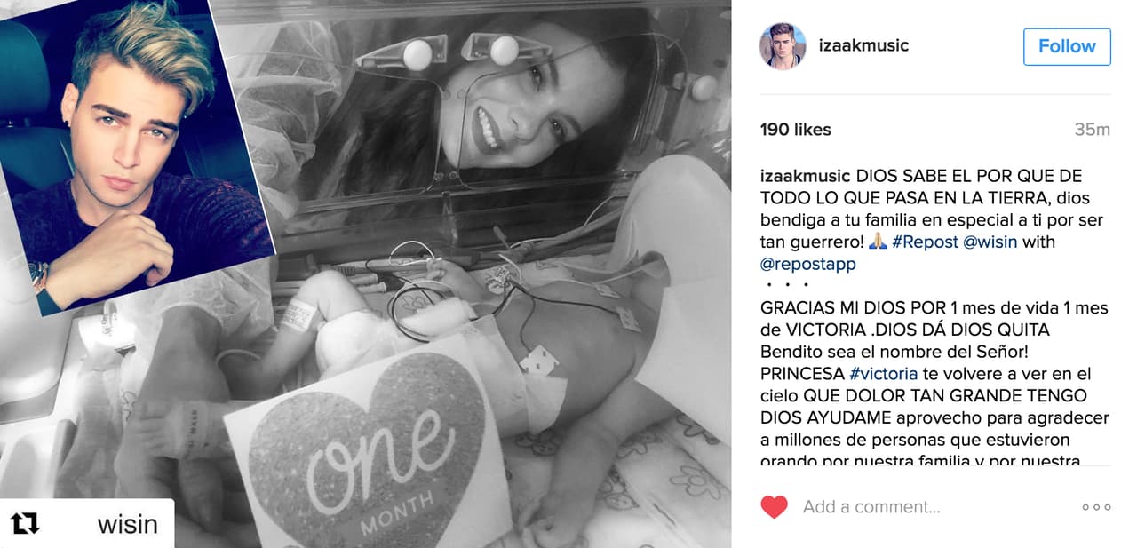 El cantante Izaak resaltó la enterza con la que Wisin ha afrontado la situación.