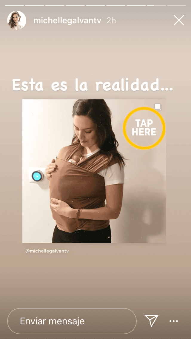 "Estoy 
<b><a href="https://www.univision.com/shows/primer-impacto/exclusiva-michelle-galvan-presenta-por-primera-vez-ante-las-camaras-a-su-bebe-megan-video" target="_blank">cuidando mi alimentación</a> </b>con mi nutriólogo. El de toda la vida, desde Monterrey. Camino cuando el clima lo permite y voy un día a la vez", agregó. 
<br>