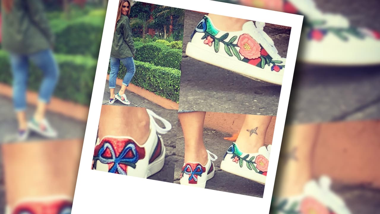 Los zapatos con diseños agregan un toque muy cool, Gali amo estos de la marca Gucci.