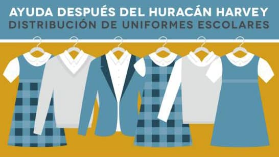 Regalan uniformes escolares a estudiantes del Distrito Escolar de Houston (HISD)