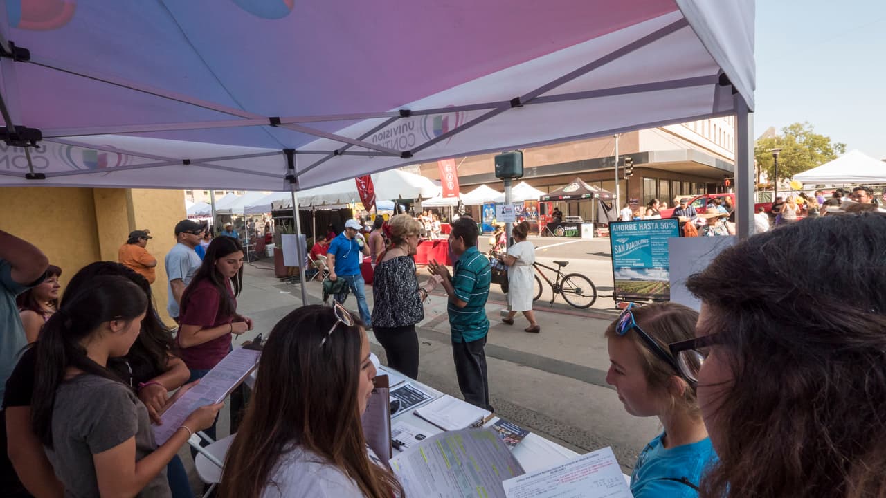 La celebracion de Independencia en el Fulton Mall