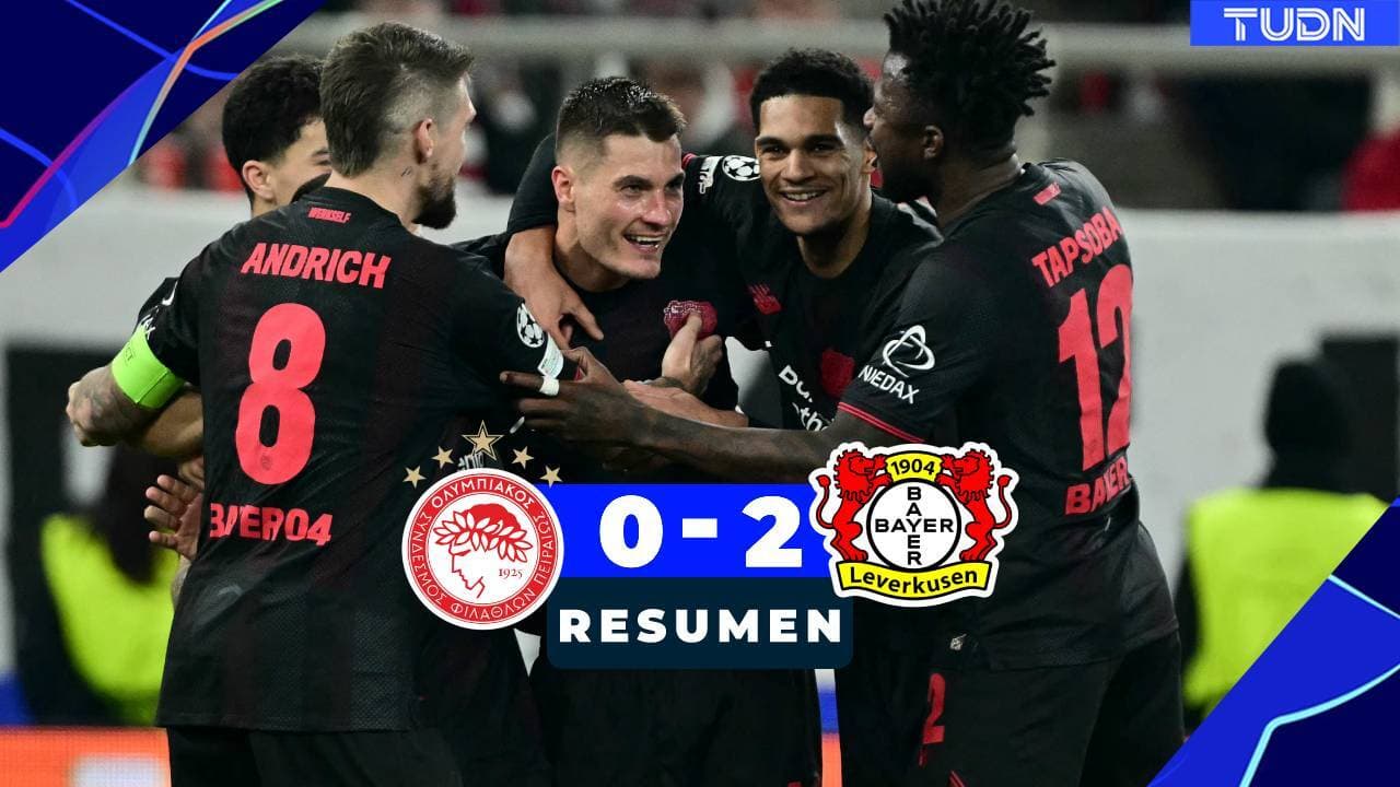 Resumen | ¡Leverkusen vence en Grecia! El conjunto alemán se lleva la ida ante el Olympiacos