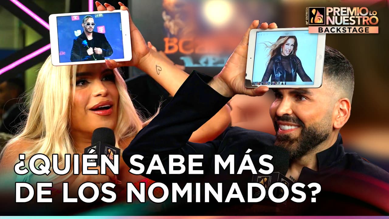 Wendy Guevara, Jomari Goyso y Marko se enfrentan en un divertido juego en Premio Lo Nuestro