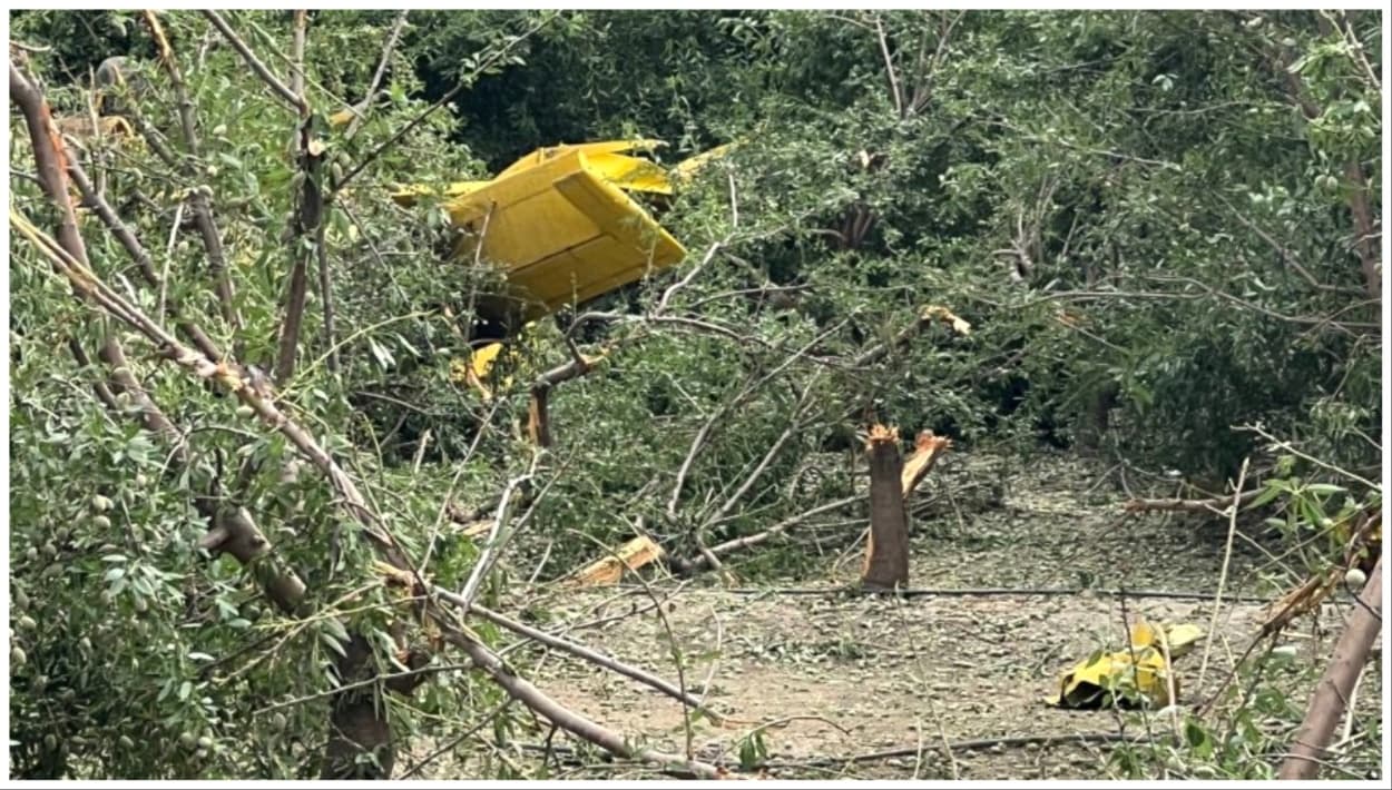 Piloto de avioneta sobrevive tras estrellarse en un cultivo al sur de Bakersfield