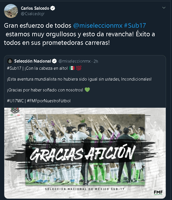 Así reacciona el mundo futbolístico en México tras la Final perdida ante Brasil.
