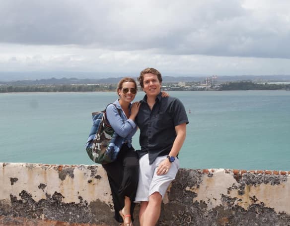Como cuando viajaron juntos a la bella isla de Puerto Rico.