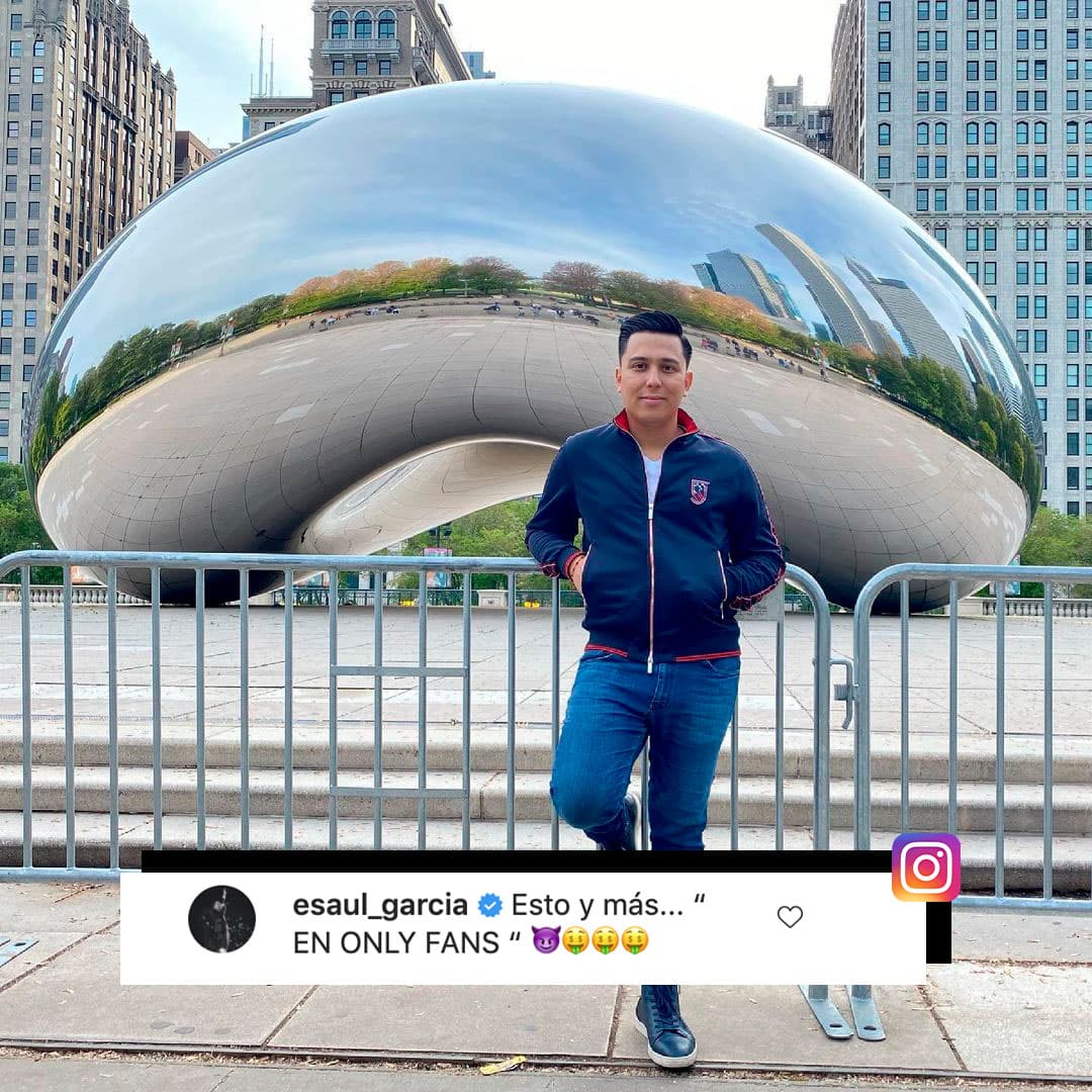 O Esaul García, vocalista de La Arrolladora, que hasta le dio la idea de abrir un OnlyFans, plataforma de moda entre los famosos.