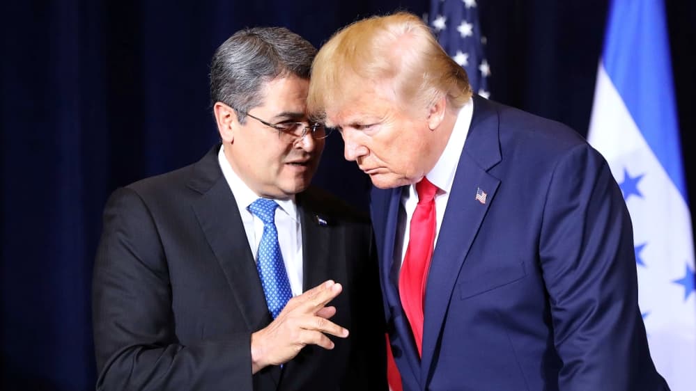 President JUan Orlando Hernandez (left) and President Donald Trump. September 26, 2019.