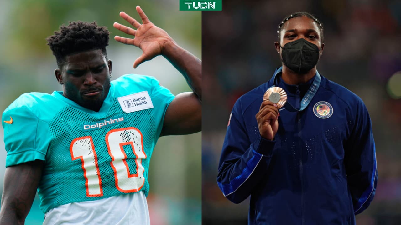 Tyreek Hill reta Noah Lyles, campeón olímpico de 100m, a carrera de velocidad