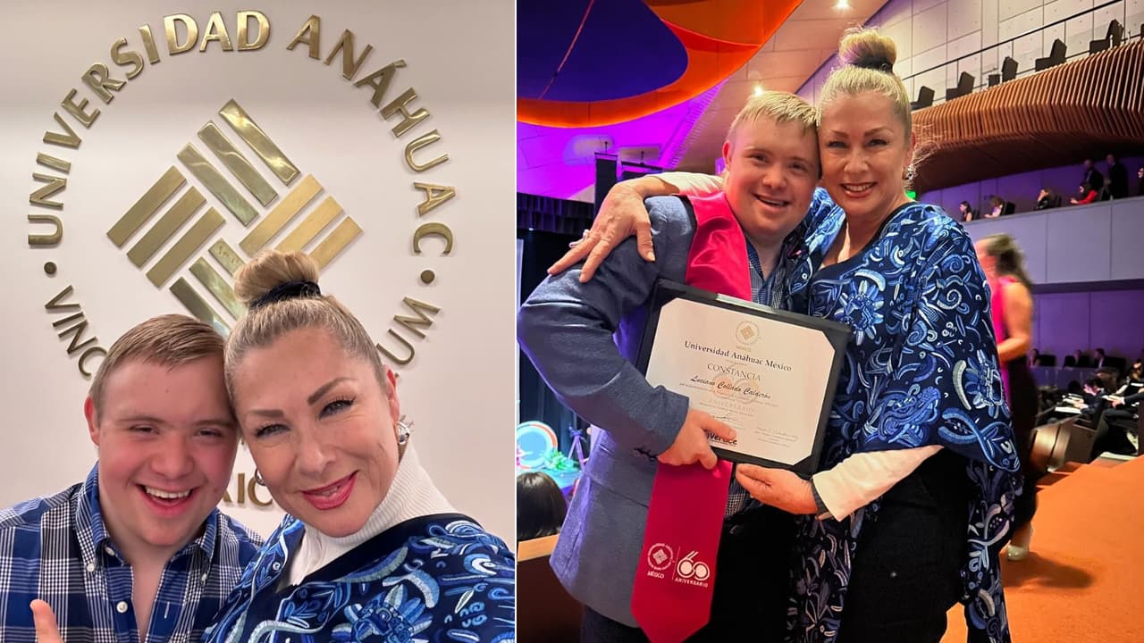 Luciano, hijo de Leticia Calderón, se graduó de un diplomado.