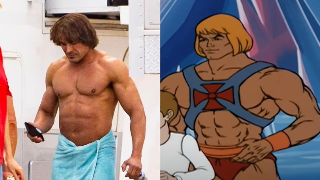 Fans comparan el nuevo look de Zac Efron con 'He-Man'